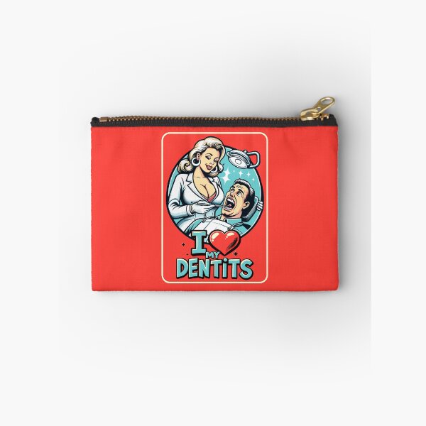 Item preview, I ❤️ My Dentits Sticker - Retro Pin-Up Dentist Design designed and sold by SteadyRolling.