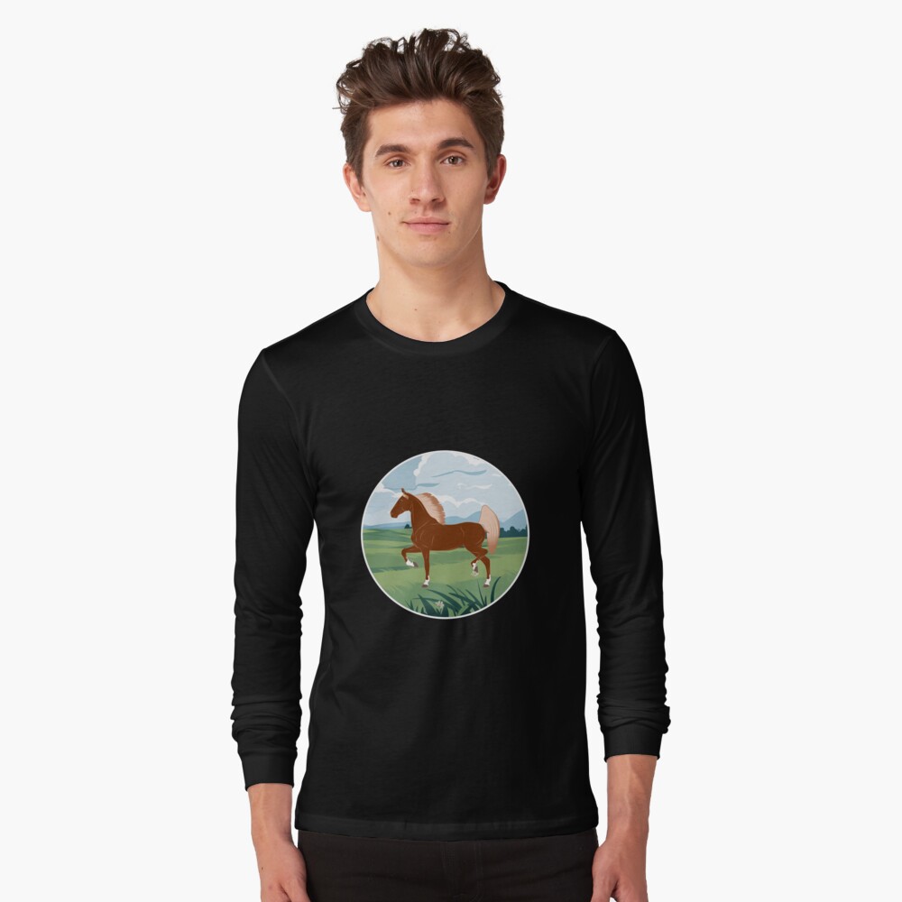 Aperçu de l'œuvre T-shirt manches longues créée et vendue par WebEquitation.