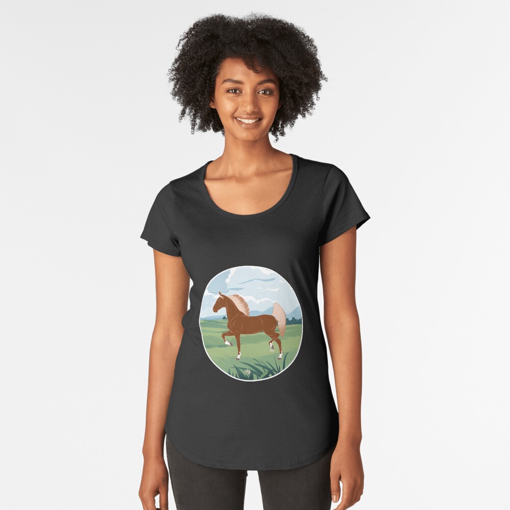Aperçu de l'œuvre T-shirt premium échancré créée et vendue par WebEquitation.