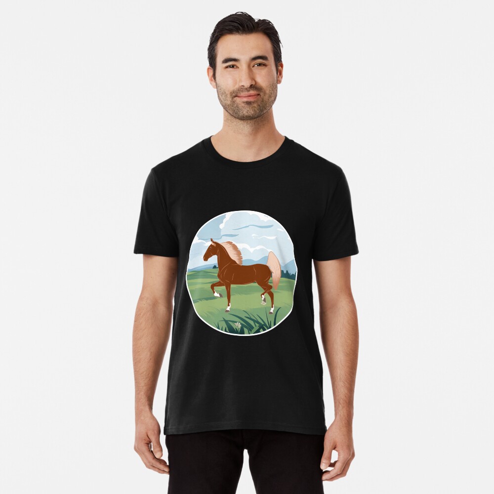 Aperçu de l'œuvre T-shirt premium créée et vendue par WebEquitation.