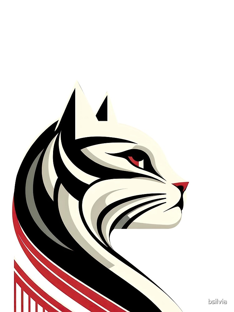Thumbnail 5 of 5, Graphic T-Shirt, Art Deco Illustration - Cat Majesty designed and sold by bsilvia.