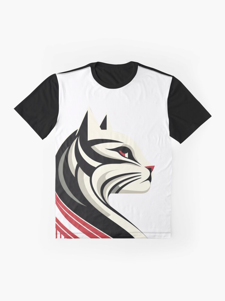 Thumbnail 4 of 5, Graphic T-Shirt, Art Deco Illustration - Cat Majesty designed and sold by bsilvia.
