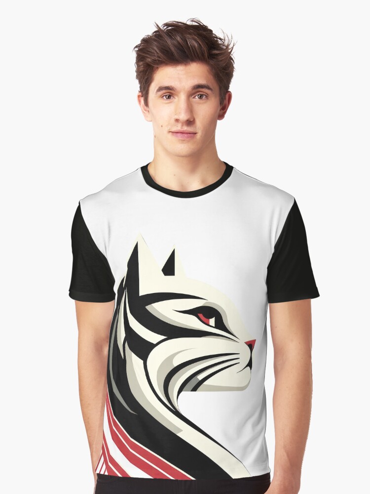 Thumbnail 1 of 5, Graphic T-Shirt, Art Deco Illustration - Cat Majesty designed and sold by bsilvia.