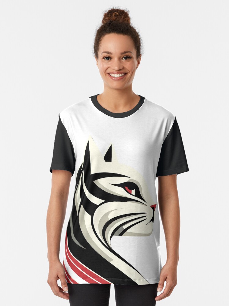 Thumbnail 2 of 5, Graphic T-Shirt, Art Deco Illustration - Cat Majesty designed and sold by bsilvia.