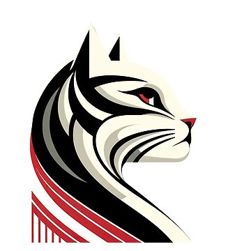 Artwork thumbnail, Art Deco Illustration - Cat Majesty by bsilvia