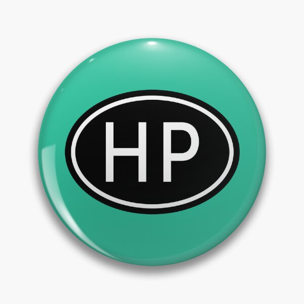 Item preview, HP Initials Monogram Oval White Letters designed and sold by Jeallan Designs.