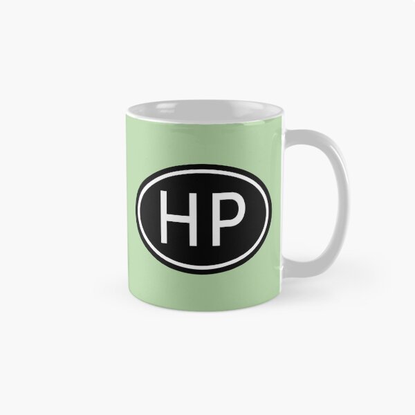 Item preview, HP Initials Monogram Oval White Letters designed and sold by Jeallan Designs.