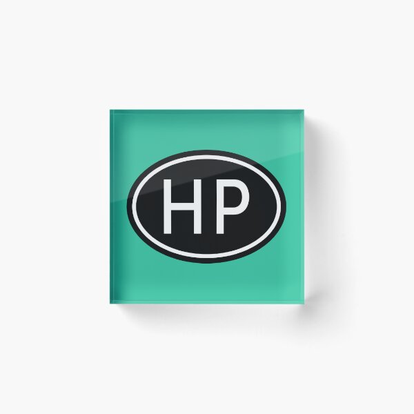Item preview, HP Initials Monogram Oval White Letters designed and sold by Jeallan Designs.