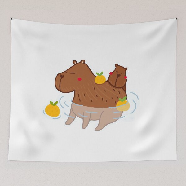 Item preview, Capybara Bathing  designed and sold by littleredcheeks.