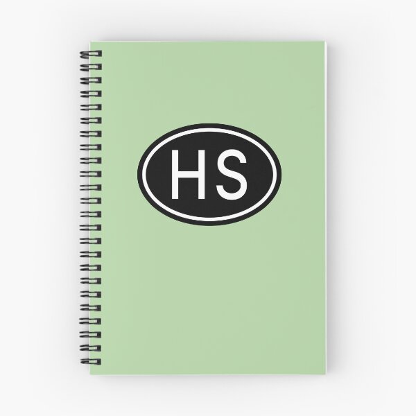 Artikelvorschau, HS Initialen Monogramm ovale weiße Buchstaben entworfen und verkauft von Jeallan Designs.