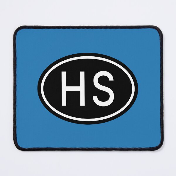 Item preview, HS Initials Monogram Oval White Letters designed and sold by Jeallan Designs.