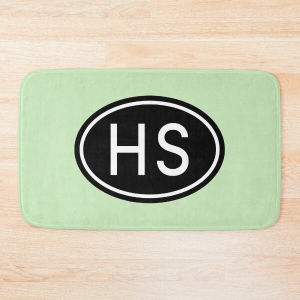 Item preview, HS Initials Monogram Oval White Letters designed and sold by Jeallan Designs.