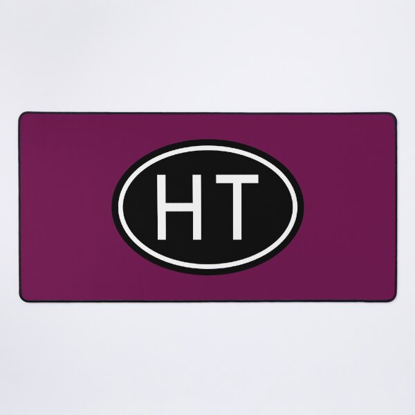Item preview, HT Initials Monogram Oval White Letters designed and sold by Jeallan Designs.