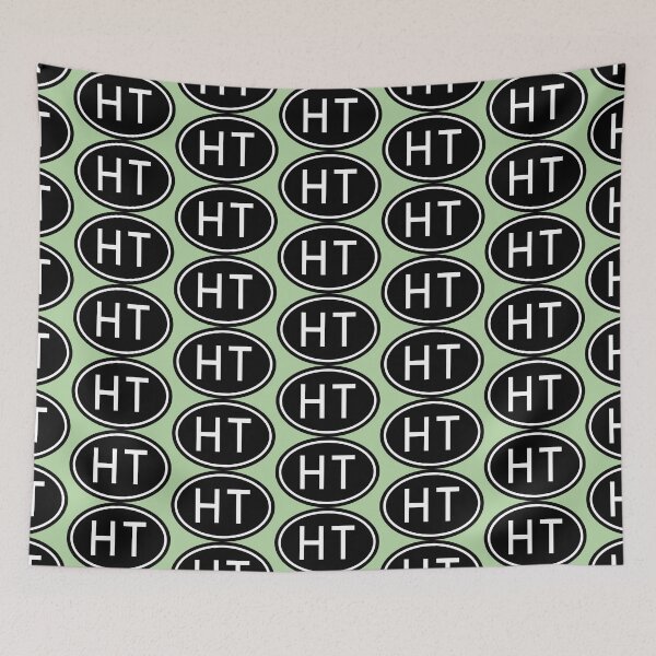 Item preview, Monograma HT Initials en letras blancas ovaladas designed and sold by Jeallan Designs.