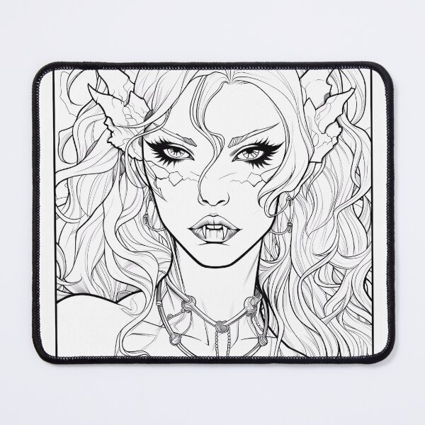 Item preview, Vampire Girl #8 Coloring Page Pattern  designed and sold by DavidColoring.