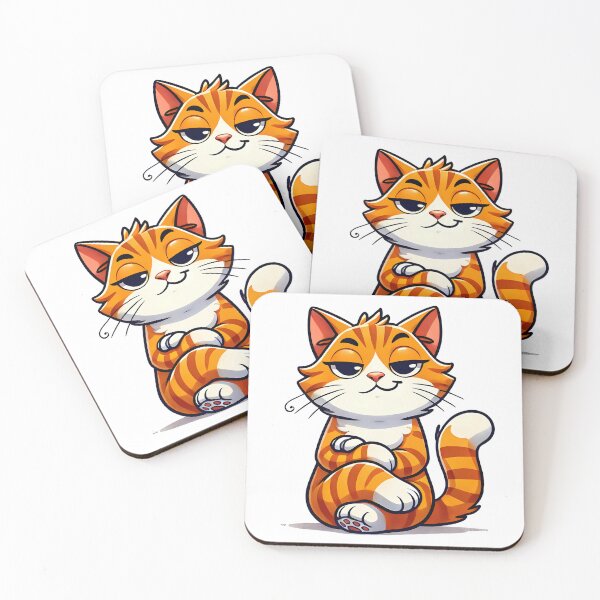 Item preview, Confident Orange Tabby Cat with Smug Expression designed and sold by luckytua789.