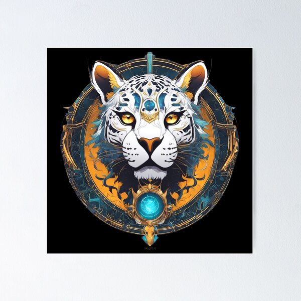 Item preview, Celestial Jaguar – Mystical Wildcat Fantasy Art designed and sold by MystiqSlav.
