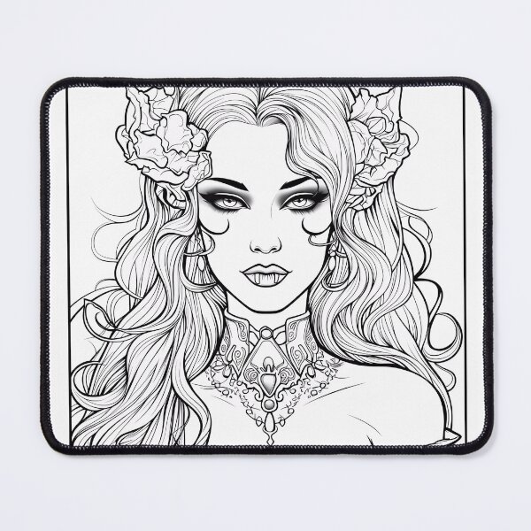 Item preview, Vampire Girl #10 Coloring Page Pattern  designed and sold by DavidColoring.