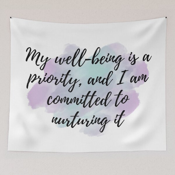 Item preview, My well-being is a priority, and I am committed to nuturing it - Positive Affirmations - Weekly [ 2025 - Collection ] designed and sold by elmsstudios.
