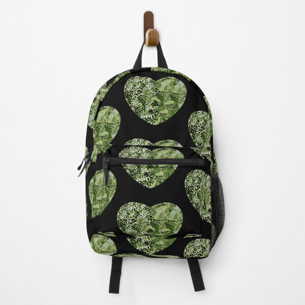 Item preview, Love green: Heart, Alocasia Leaves and Letters pattern designed and sold by MySciPic.