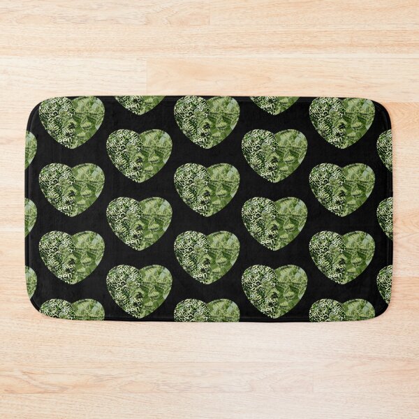 Item preview, Love green: Heart, Alocasia Leaves and Letters pattern designed and sold by MySciPic.