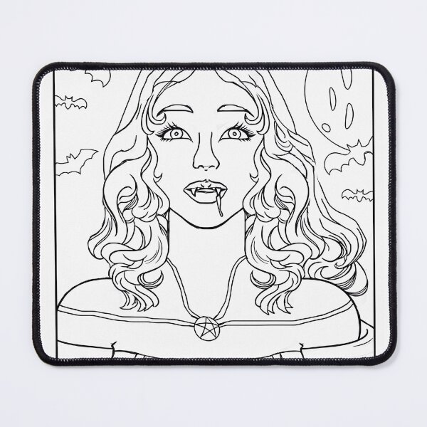Item preview, Vampire Girl #13 Coloring Page Pattern  designed and sold by DavidColoring.