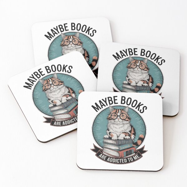 Item preview, Maybe books are addicted to me- funny cat book lover pun- addicted to books- book worm bibliophile  designed and sold by cocomelon168.