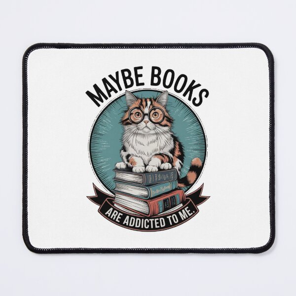 Item preview, Maybe books are addicted to me- funny cat book lover pun- addicted to books- book worm bibliophile designed and sold by cocomelon168.