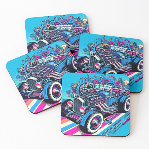 Item preview, pop art classic old car designed and sold by Dogandesighn.