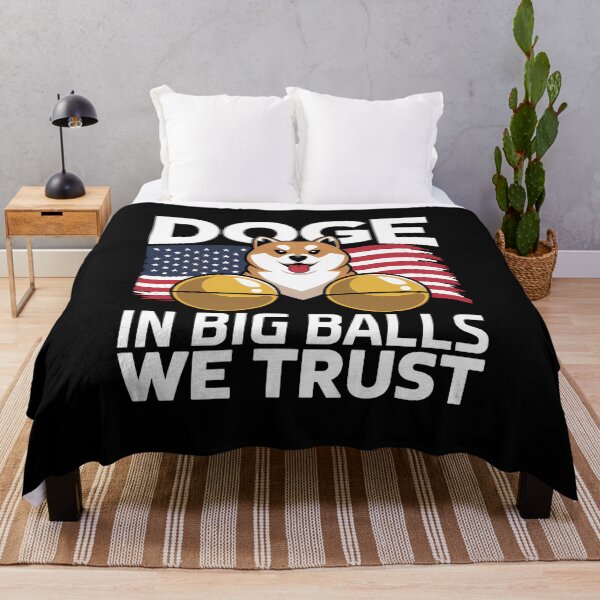 Item preview, Doge In Big Balls We Trust - This funny gift is perfect for meme lovers, cryptocurrency enthusiasts, Dogecoin fans, and those who enjoy bold, standout style. designed and sold by ZyziowskyArt.