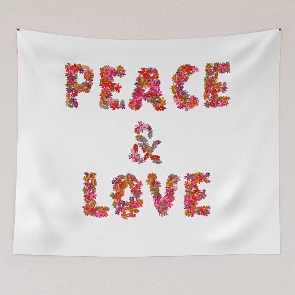 Item preview, Peace and Love in Bloom - Red designed and sold by BeJahMan.