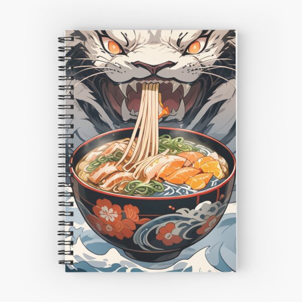 Item preview, A bold and dynamic illustration of a monstrous ramen bowl with glowing eyes, rising from turbulent ocean waves inspired by the ukiyo-e art style designed and sold by BESTPAIWAN.