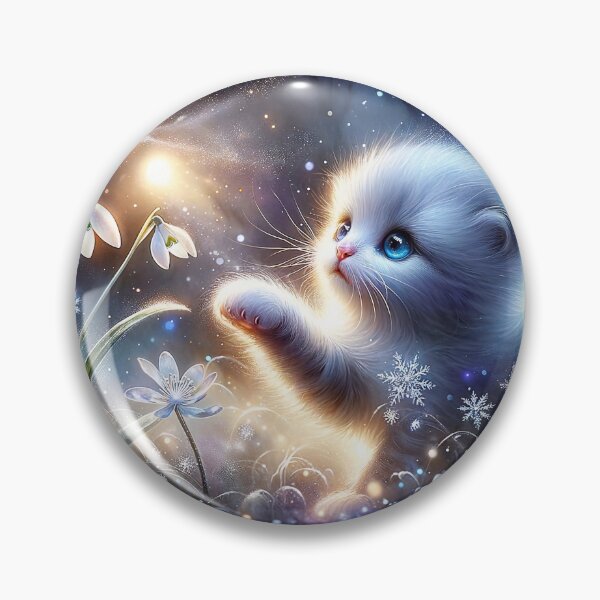 Item preview, Kitten Finds a Snowdrop designed and sold by M-Y-A-R-T-.