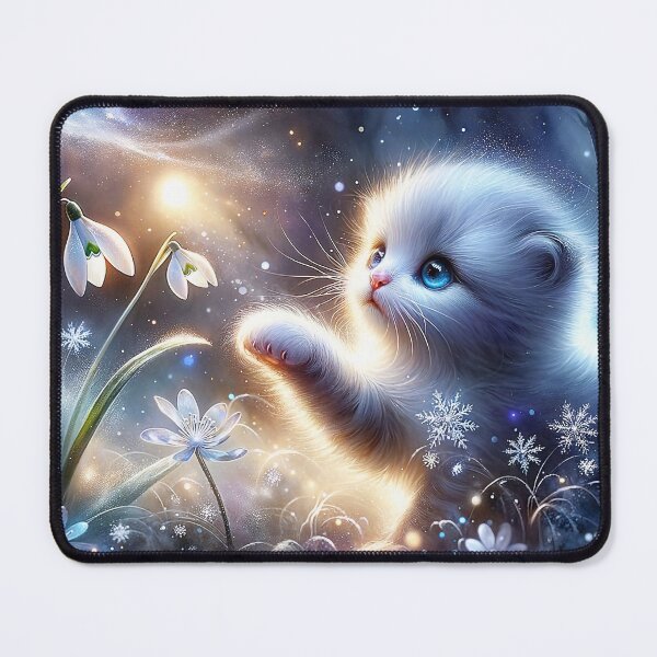 Item preview, Kitten Finds a Snowdrop designed and sold by M-Y-A-R-T-.