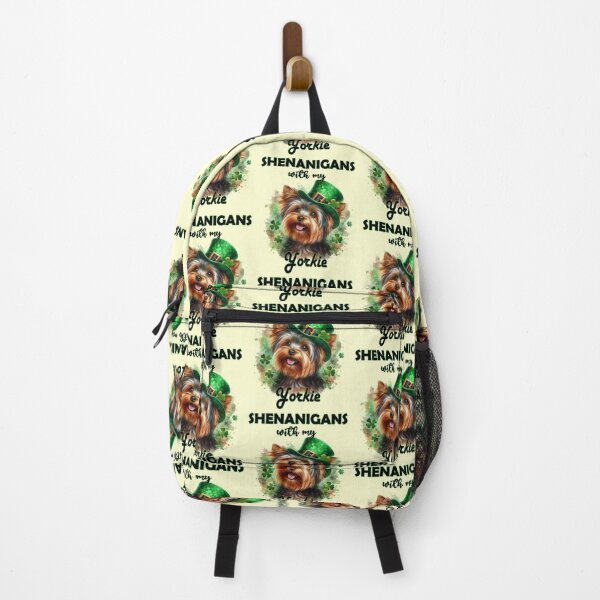 Item preview, Shenanigans with my Yorkie Yorkshire Terrier with Leprechaun Hat designed and sold by adriana-holmes.