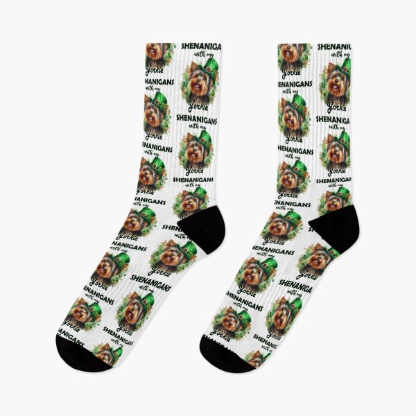 Item preview, Shenanigans with my Yorkie Yorkshire Terrier with Leprechaun Hat designed and sold by adriana-holmes.
