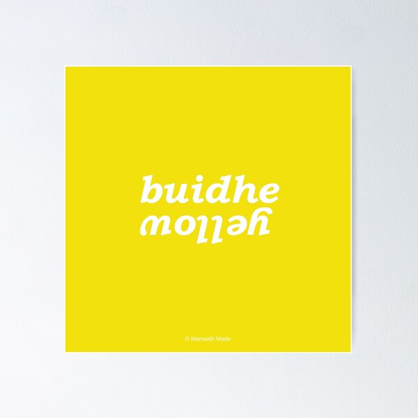 Item preview, yellow | buidhe Scottish Gaelic (Gàidhlig) translation designed and sold by Mamaidh Made.