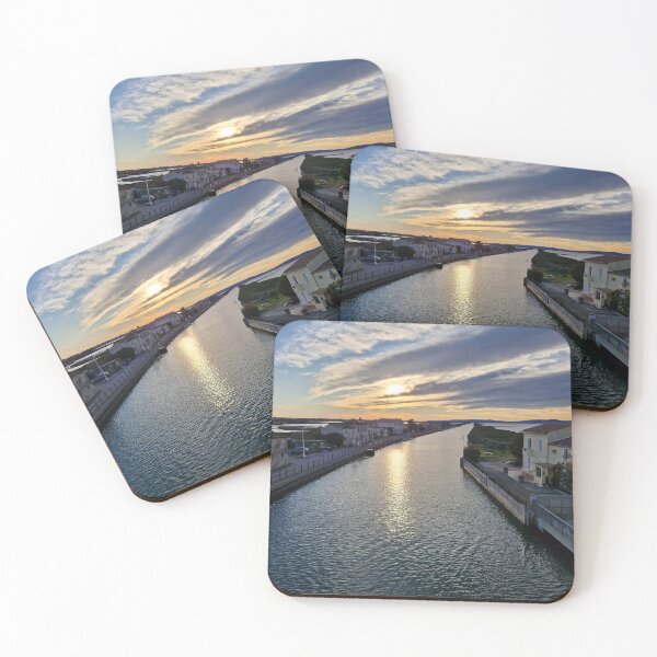 Item preview, Golden Reflections – A Tranquil Canal at Sunset designed and sold by World-Shop25.