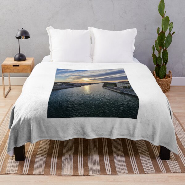 Item preview, Golden Reflections – A Tranquil Canal at Sunset designed and sold by World-Shop25.