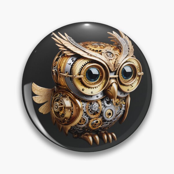 Item preview, Steampunk Owl – Intricate Mechanical Gear Design designed and sold by UniversalFlair.