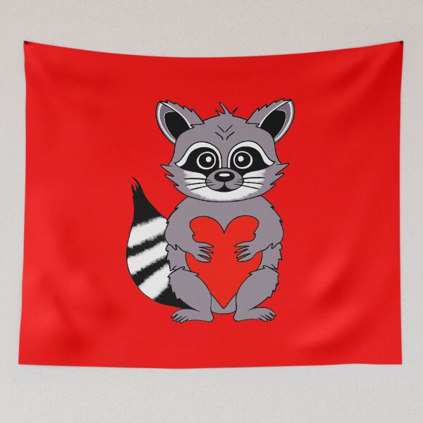 Item preview, Valentines Kids Cute Raccoon designed and sold by Sartoris Art.