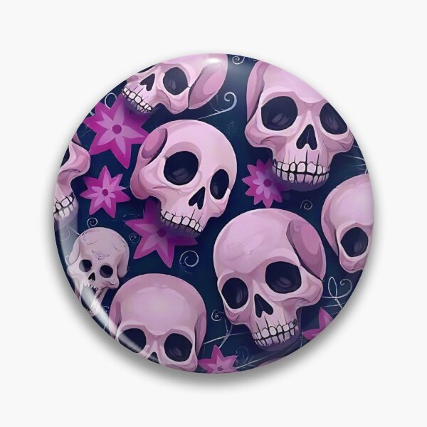 Item preview, Full pattern pink skulls designed and sold by WhereHopeBlooms.