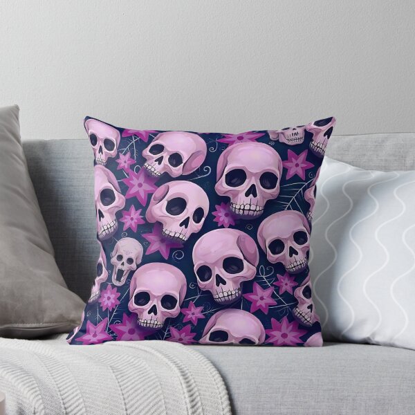 Item preview, Full pattern pink skulls designed and sold by WhereHopeBlooms.