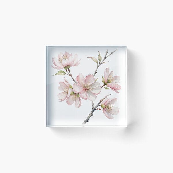 Item preview, Soft Pink Cherry Blossom Watercolor  designed and sold by AntiqueWhiteArt.