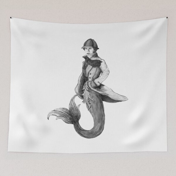 Item preview, Merlock Holmes - Sherlock the Mermaid designed and sold by Idle Handmade.