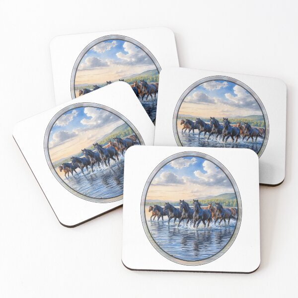Item preview, Equine Ballet in Watery Crescendo designed and sold by WLHmedia.com .