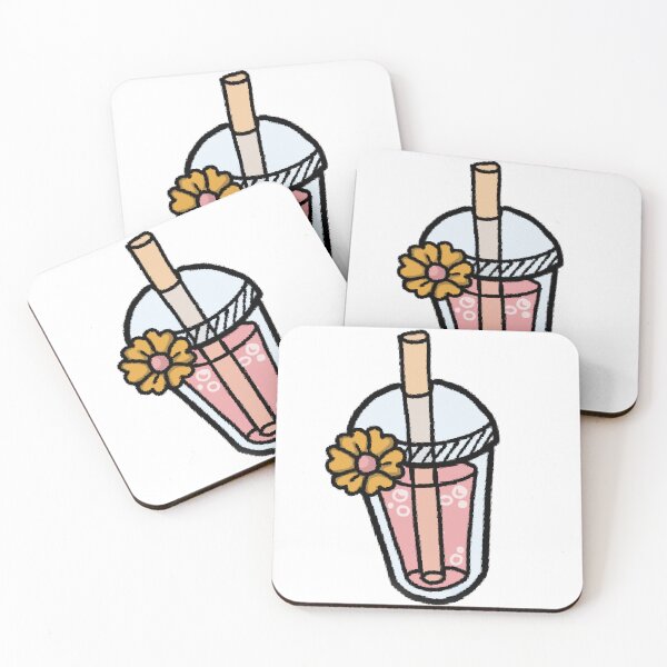 Item preview, Cute pink soda with flower designed and sold by Fuchsiella.