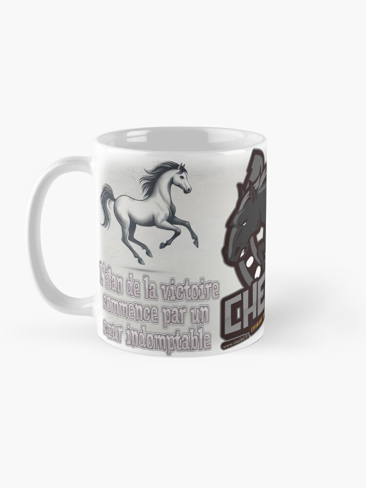 Aperçu 3 sur 6. Mug à café avec l'œuvre Chevaux. créée et vendue par Vinidal.