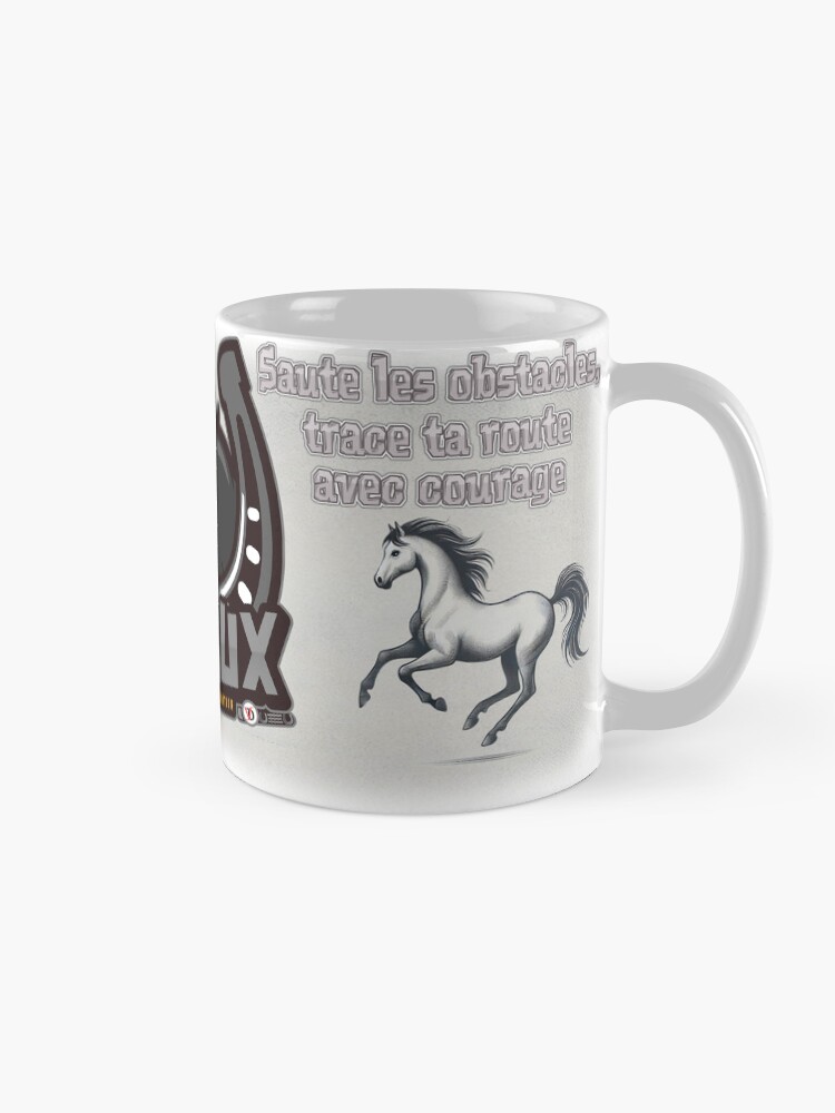 Aperçu 5 sur 6. Mug à café avec l'œuvre Chevaux. créée et vendue par Vinidal.