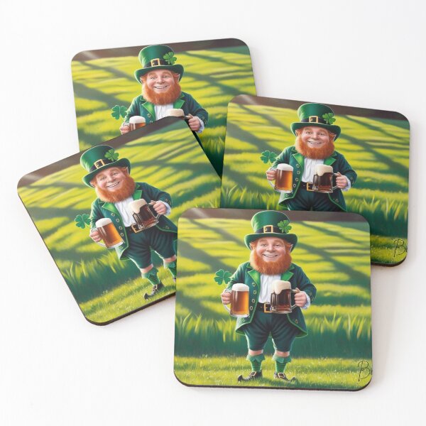 Item preview, Happy St Patrick's Day- Irish leprechaun with beer and shamrock designed and sold by Benitty.